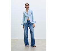 Stradivarius Camicia basic fitted a righe Celeste M
