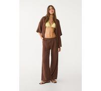 Stradivarius Camicia fluida in cotone Marrone M