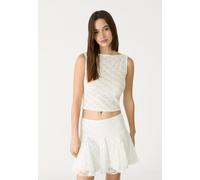 Stradivarius Canotta senza maniche in pizzo Bianco S