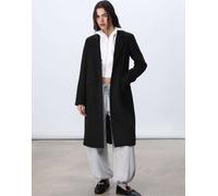 Stradivarius - Cappotto dritto lungo nero S
