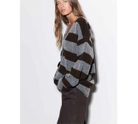 Stradivarius - Cardigan oversize in maglia grigio scuro S