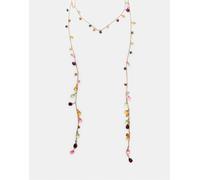 Stradivarius - Collana lunga color oro con perline-Giallo M