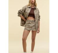 Stradivarius - D62 - Gonna pantalone beige con stampa-Neutro 40