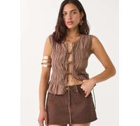 Stradivarius D62 gonna pantalone denim Marrone 36
