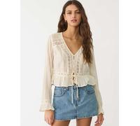 Stradivarius - D62 - Gonna pantalone in denim azzurra-Blu 10