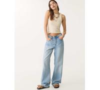 Stradivarius - D92 - Jeans a fondo ampio azzurri-Blu 8