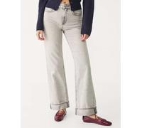 Stradivarius - D92 - Jeans dritti a fondo ampio grigio chiaro 48