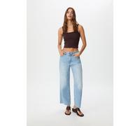 Stradivarius D96 Jeans straight cropped SLAVATO DENIM BLU MEDIO 40