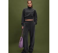 Stradivarius - Felpa accollata grigio scuro in tessuto interlock XL