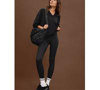Stradivarius - Felpa con cappuccio nera oversize morbida al tatto-Nero S
