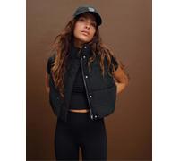 Stradivarius - Gilet imbottito nero taglio corto M