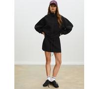 Stradivarius - Gonna pantalone nera con coulisse-Nero XL