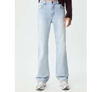 Stradivarius - Jeans comfort dritti a vita alta azzurri-Blu 46
