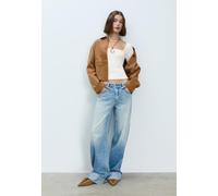 Stradivarius Maglietta basic con scollo quadrato Ecru S