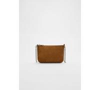 Stradivarius Mini borsa a palline effetto camoscio Cammello chiaro OS