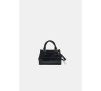 Stradivarius Mini tote bag effetto coccodrillo Nero OS
