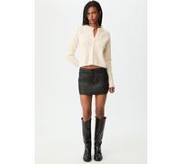 Stradivarius Minigonna pantalone incerata Nero 36