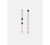 Stradivarius - Orecchini lunghi dorati effetto cristallo-Giallo M