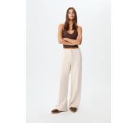 Stradivarius Pantalone gamba larga nervatura tocco morbido Pietra M