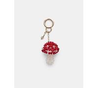 Stradivarius - Portachiavi color oro con charm a forma di fungo rosso M