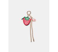 Stradivarius - Portachiavi con charm a forma di fragola rosso M