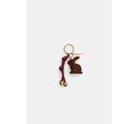 Stradivarius - Portachiavi marrone con charm a forma di coniglietto M