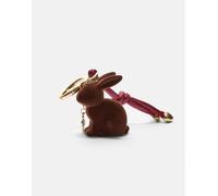 Stradivarius - Portachiavi marrone con charm a forma di coniglietto M