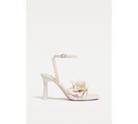 Stradivarius Sandali con tacco e dettaglio di fiore ÉCRU 41