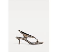 Stradivarius - Sandali con tacco e listini combinati-Multicolore 36