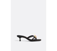 Stradivarius Sandali gioiello con tacco NERO 37