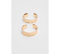 Stradivarius Set 2 braccialetti con texture Oro OS