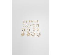Stradivarius Set 9 orecchini con fiori Oro OS