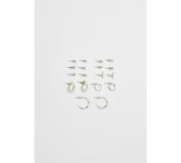 Stradivarius Set 9 orecchini mini goccia Grigio OS