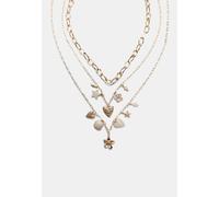 Stradivarius Set di 3 collane multi charm smaltate Oro OS