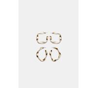 Stradivarius Set di 9 orecchini a cerchio irregolari smaltati Oro OS