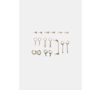 Stradivarius Set di 9 orecchini con ciliegie e brillantini Oro OS