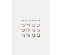 Stradivarius Set di 9 orecchini scintillanti Oro OS