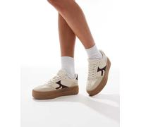 Stradivarius - Sneakers bordeaux con suola flatform-Rosso 38