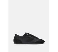 Stradivarius - Sneakers nere effetto raso con suola sottile-Nero 38