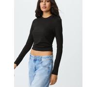 Stradivarius - T-shirt basic nera con scollo rotondo-Nero L