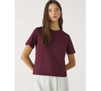 Stradivarius - T-shirt basic pesante vestibilità classica color melanzana-Viola XS