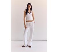 Stradivarius T-shirt Halter New York Ecru M