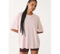 Stradivarius - T-shirt oversize morbida al tatto color rosa pastello L