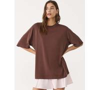 Stradivarius - T-shirt oversize morbida al tatto marrone S