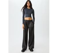 Stradivarius - T-shirt taglio corto grigio scuro basic L