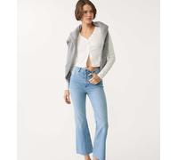 Stradivarius Tall - D78 - Jeans a zampa taglio corto azzurri-Blu 40