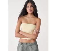 Stradivarius - Top a fascia giallo pastello S