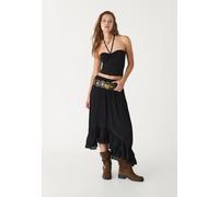Stradivarius Top bandeau con lacci halter Nero XL