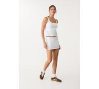 Stradivarius Top basic scollo quadrato Bianco XL