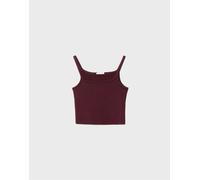 Stradivarius - Top elasticizzato color melanzana con spalline sottili-Viola S